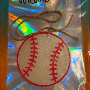 Red and White Baseball Freshie